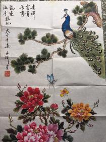 马耀远，张永莲 牡丹90X55未装裱