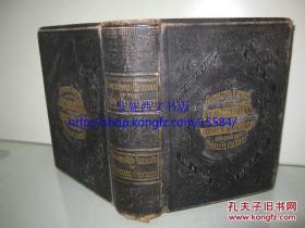 1881年英文《Holy Bible-The New Testment》--- 皮面精装，书口三面刷红，100副插图版画，The New Testment新约对比版本，非常厚重
