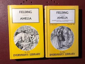 Amelia-Henry Fielding (阿米莉亚-亨利·菲尔丁，英文原版，全二册，精装，书衣完好)