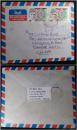 2002年贴巴基斯坦国父真纳邮票2枚 航空实寄封到沪