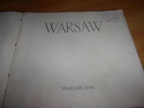 WARSAW（华沙）--1956外文原版画册--馆藏书,品以图为准