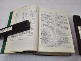 《新日汉辞典》 辽宁人民出版社 1994年1版14印 精装2厚册全。 封面、封底、书脊、书口、内页均完好。