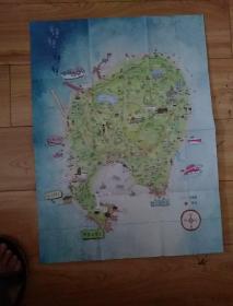 互助县手绘旅游图  4开 东屿岛游览地图（手绘旅游指南）涠洲岛手绘地图三本合售
