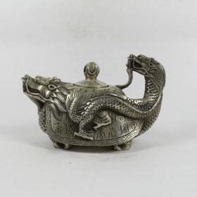 精品古玩民间收藏仿古老铜器万年龟长寿龟龙龟茶壶功夫茶具