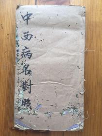 中西病名对照（中医稿本）