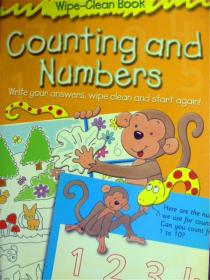 英文原版 少儿精品   Wipe-Clean book：Counting and numbers    计数和数字