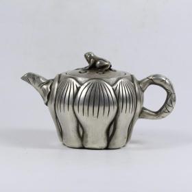 精品古玩民间收藏仿古老铜器白铜一品清廉铜器茶壶茶壶