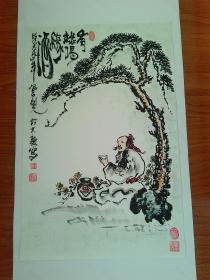甘凤豪国画作品....有缘喝缘酒