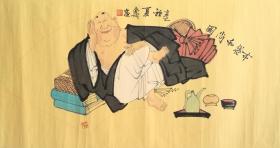 徐乐乐人物画镜片尺寸119*50厘米，2001年作品。暂时估价:3300