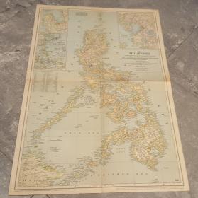 national geographic 美国国家地理地图1945年3月Philippines菲律宾及周边地图