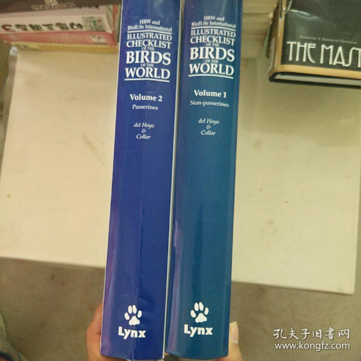 HBW and BirdLife International Illustrated Checklist of the Birds of the World. Volume1 Volume 2 原版精装 两册合售 第二卷书脊有磕碰看图