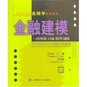 金融建模：应用于资本市场、公司金融、风险管理与金融机构