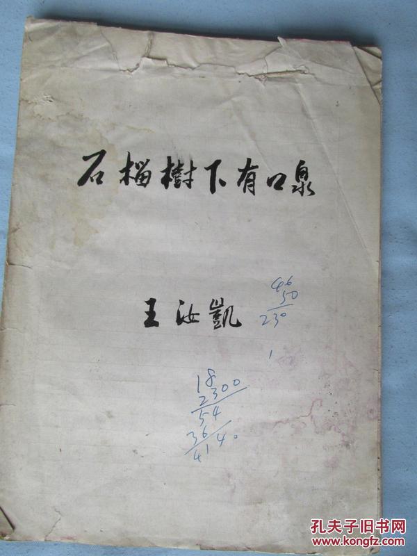 文学手稿——石榴树下有口泉——王汝凯