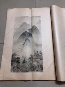 《董其昌宋元人缩本山水册》 即《小中现大册》/《董玄宰仿宋元名家山水册》 1931年北平故宫博物院古物陈列所珂罗版印本 四开原装大开一册全