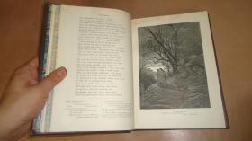 1892年Dante_ Vision of Hell 但丁《神曲-地狱篇》Gustave Dore 绘本珍贵早期版本 75张精美版画插图 意大利小牛皮手工装祯