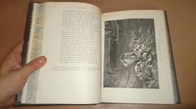 1892年Dante_ Vision of Hell 但丁《神曲-地狱篇》Gustave Dore 绘本珍贵早期版本 75张精美版画插图 意大利小牛皮手工装祯