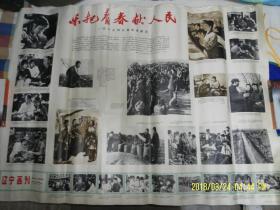 乐把青春献人民---记下乡知识青年吴献忠----辽宁画刊1974.1.总第三期 1开单张摄影宣传画 1974年一版1印165000 网上独有