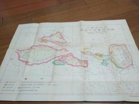50年代根据民国申报地图绘制：中国西北区含油气远景预测图2开大【繁体字】