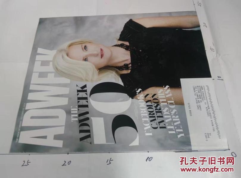 Adweek  THE VOICE OF MEDIA (Magazine) 2014/10/20广告媒体艺术设计外文杂志