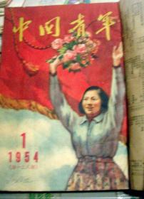 中国青年1954年1-12 13一24全年的   自制合订本2册品相好】