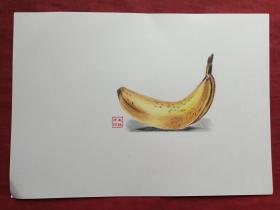 王桂贤彩铅画--香蕉2018年