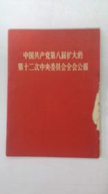 中国共产党第八届扩大的第十二次中央委员会全会公报