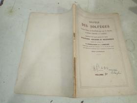 SOLFEGE DES SOLFEGES    SOLFÈGE  DES SOLFÈGES   Volume3F      老乐谱