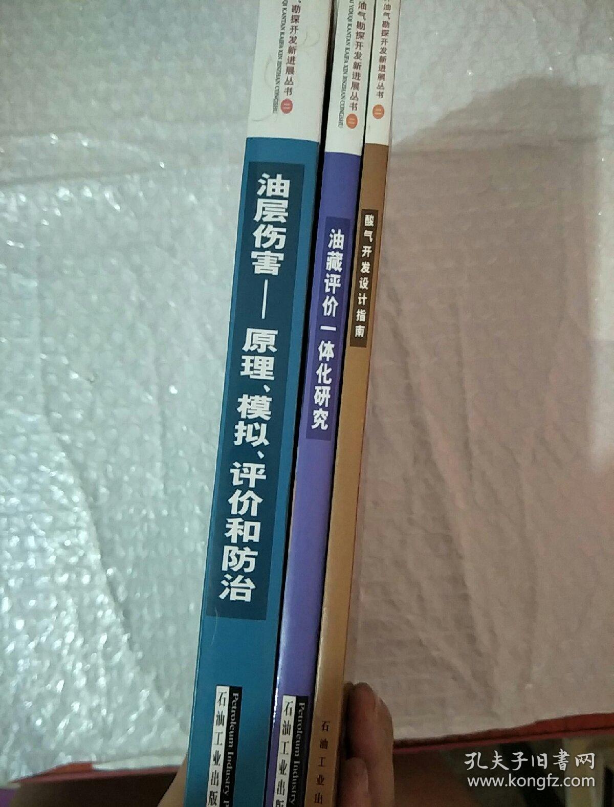 国外油气勘探开发新进展丛书【酸气开发设计指南、油藏评价一体化研究、油层伤害：原理、模拟、评价和防治】3本合售50元