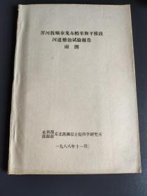 浑河抚顺市戈布桥至和平桥段河道整治试验报告