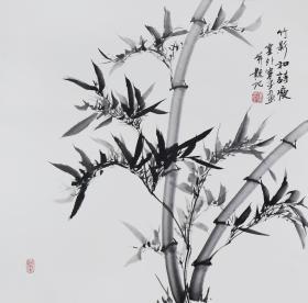 竹影和诗   花鸟  （水墨纸本硬卡）