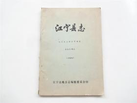 江宁县志  历代名人咏江宁诗选（讨论稿）16开油印本  附红头文件