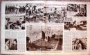 1937年11月22日意大利原版老报纸—在上海手拿日本国旗避难的老人和儿童，多幅上海战争照片
