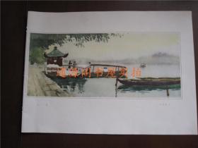 名画油画画片：《西湖》那晓蘅 作 （规格36x26cm）