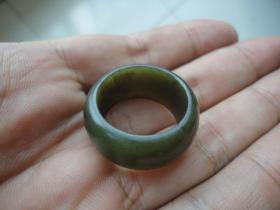 老和田玉青玉戒指美品