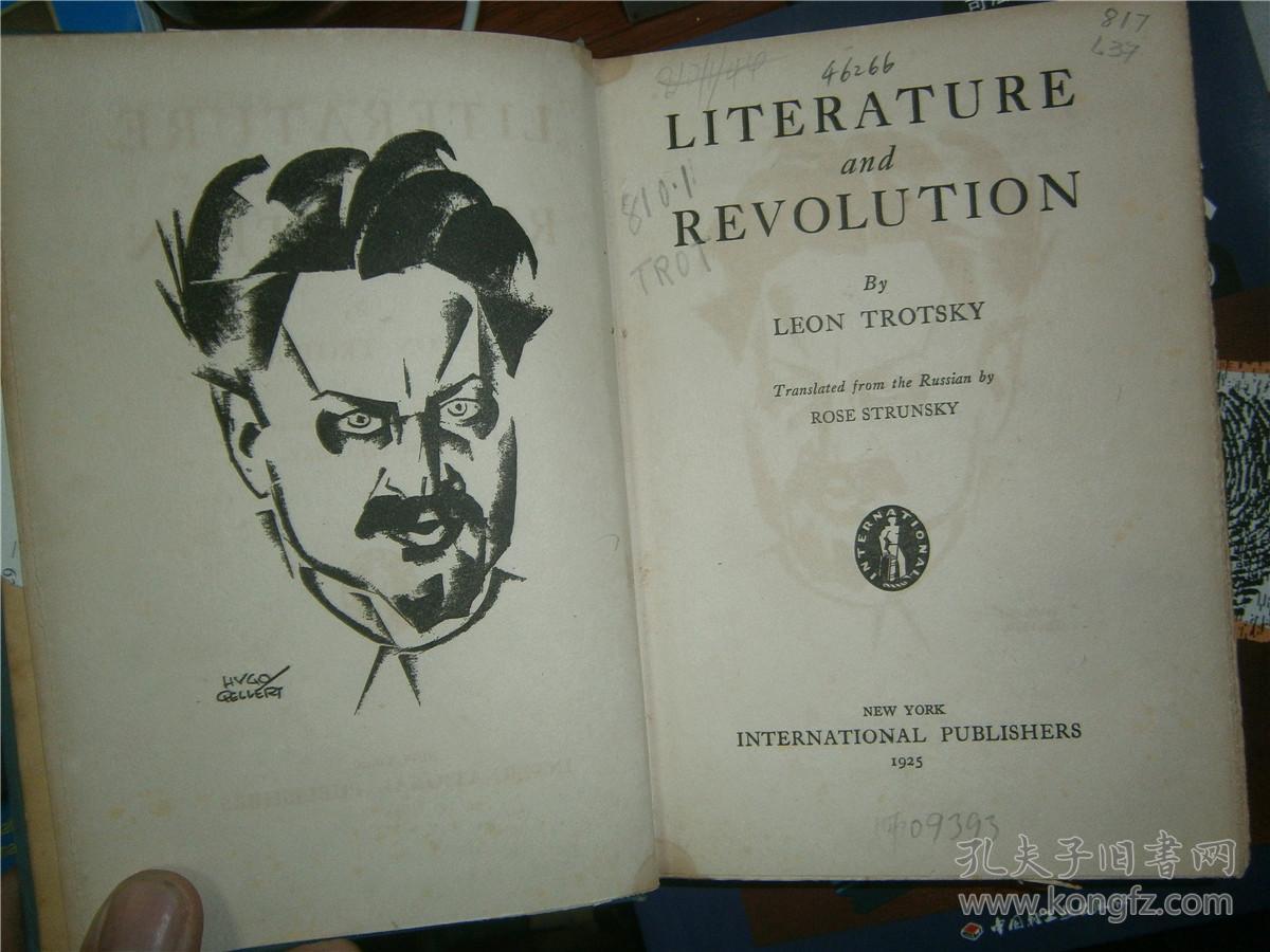 LITERATURE AND REVOLUTION  1925年纽约初版精装毛边本