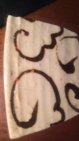 磁州窑瓷片（19）-----金代磁州窑白地褐绘花瓷片标本