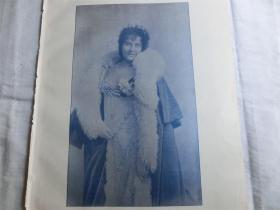 【现货 包邮】1890年平版印刷画《珍妮·格罗斯夫人》（Jenny Gross，als Madame Sans-gêne）尺寸约41*28厘米（货号100090）