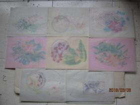 中国民间点色剪纸(PAPER——CUTS）8张