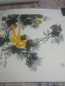 金石精品国画－福禄双寿图
