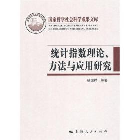 统计指数理论、方法与应用研究