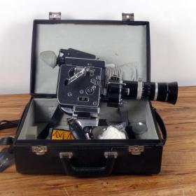 瑞士古董Bolex H16 16毫米/16mm电影摄影机带手柄带箱发条工作9品