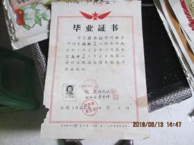 毕业证书1959年  四川省教育厅 中等学校适用    8开一张  品自定   塑料袋里   品自定