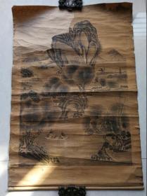 怀旧老物件民国印刷品山水图老年画包老保真怀旧精美漂亮