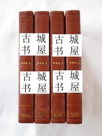 珍本《动物传记，或 通俗动物学 》 4卷全，大量刻版画插图，1824年出版