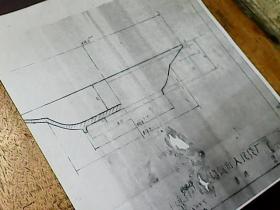 84版/景德镇人民瓷厂（汤碟）设计图/复印件91A