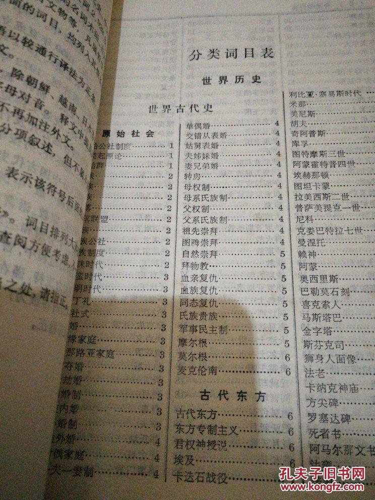 《辞海》 历史分册（世界史.考古学）