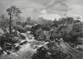 1886年木口木刻版画《风景》41×28厘米