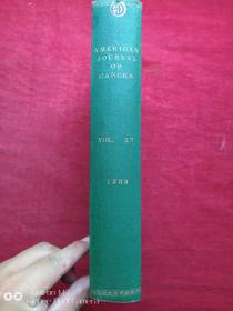 满铁大连医院馆藏美国癌症杂志1939年第37期（the american journal of cancer 37 1939）