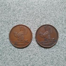 爱尔兰铜硬币    1942年1949年各一枚！共两枚！