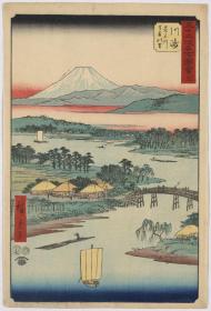 日本浮世绘版画  广重画 01294u